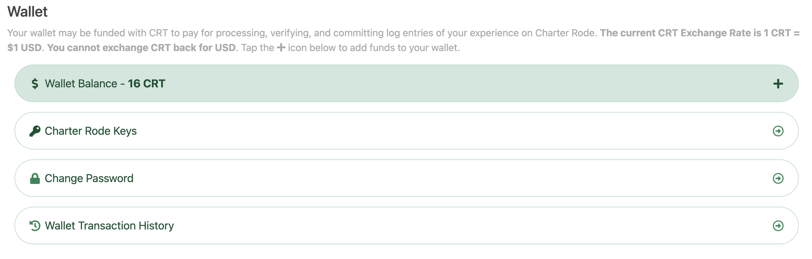 example Charter Rode Wallet